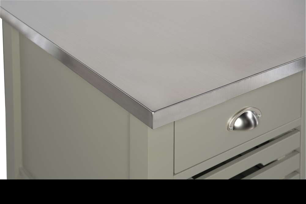 Linon Home Decor - Noelle Grey Kitchen Cart - 464810GRY01U veiw 4