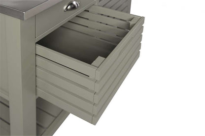 Linon Home Decor - Noelle Grey Kitchen Cart - 464810GRY01U veiw 5