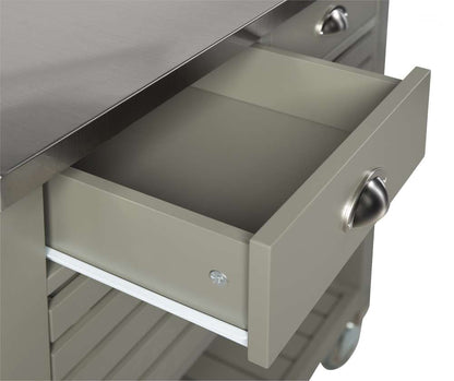 Linon Home Decor - Noelle Grey Kitchen Cart - 464810GRY01U veiw 6