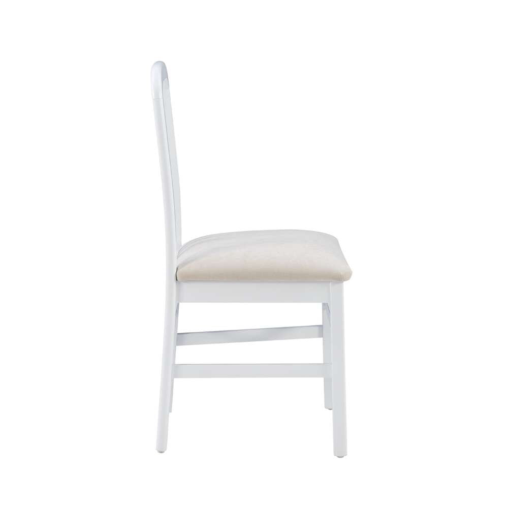 Linon Home Decor - Pamela White Grey Uph Seat (Set of 2) - CH257WHTGRY02ASU veiw 3