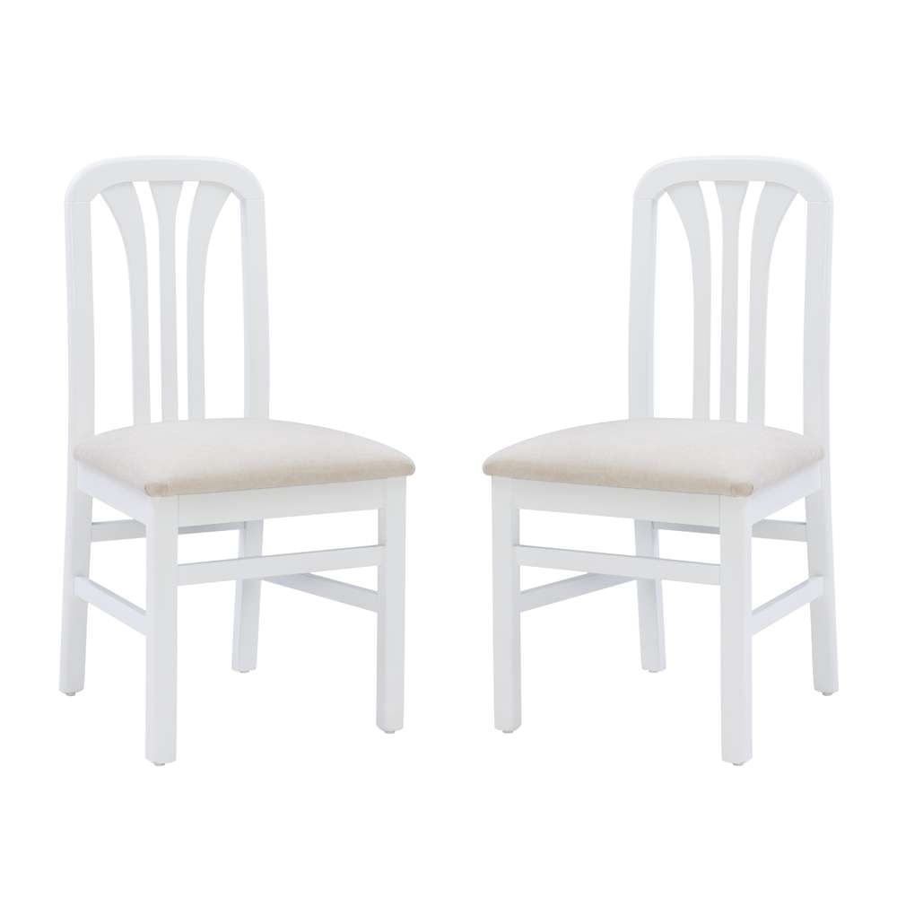 Linon Home Decor - Pamela White Grey Uph Seat (Set of 2) - CH257WHTGRY02ASU veiw 6