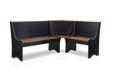 Linon Home Decor - Parkside Antique Nook, Black - KNK156BLKABU veiw 1