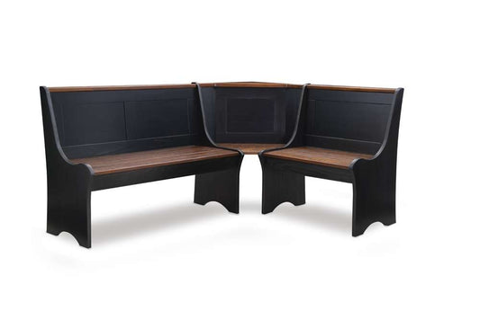 Linon Home Decor - Parkside Antique Nook, Black - KNK156BLKABU veiw 1