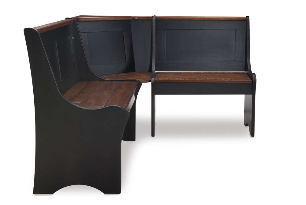 Linon Home Decor - Parkside Antique Nook, Black - KNK156BLKABU veiw 2