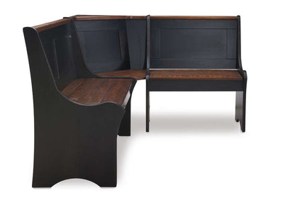 Linon Home Decor - Parkside Antique Nook, Black - KNK156BLKABU veiw 2