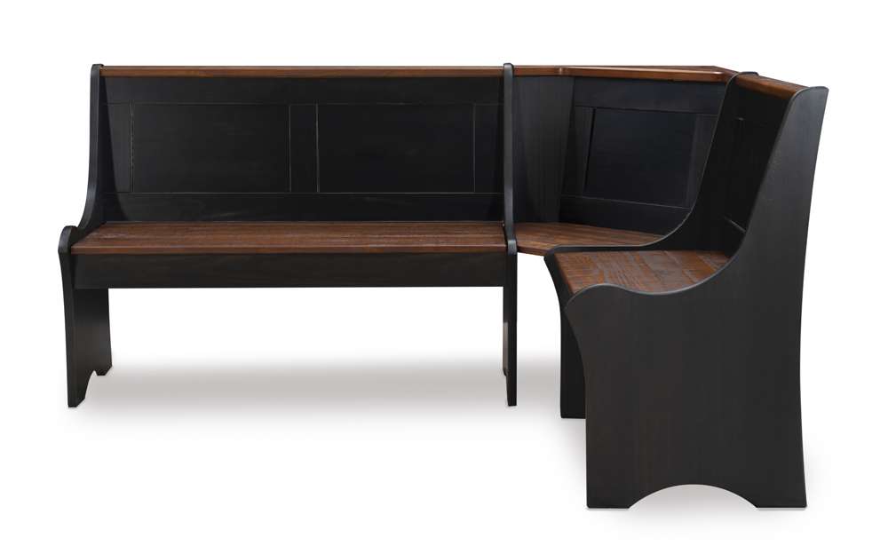 Linon Home Decor - Parkside Antique Nook, Black - KNK156BLKABU veiw 3
