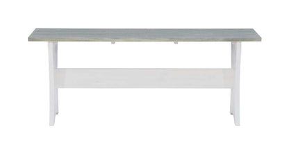 Linon Home Decor - Parkside Greywash White Corner Nook - KNK152WHTABU veiw 2