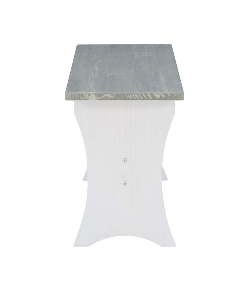 Linon Home Decor - Parkside Greywash White Corner Nook - KNK152WHTABU veiw 3