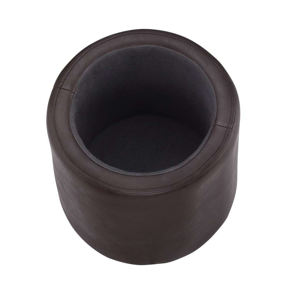 Linon Home Decor - Patric Storage Faux Leather Ottoman, Brown  - ST008BRP01U veiw 6