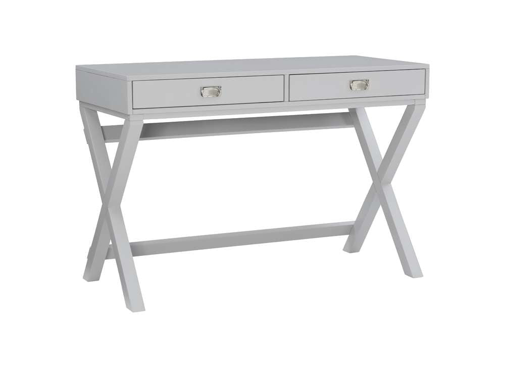 Linon Home Decor - Peggy 2-Drawer Writing Desk, Grey  - PG143GRY01U veiw 1