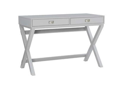 Linon Home Decor - Peggy 2-Drawer Writing Desk, Grey  - PG143GRY01U veiw 1