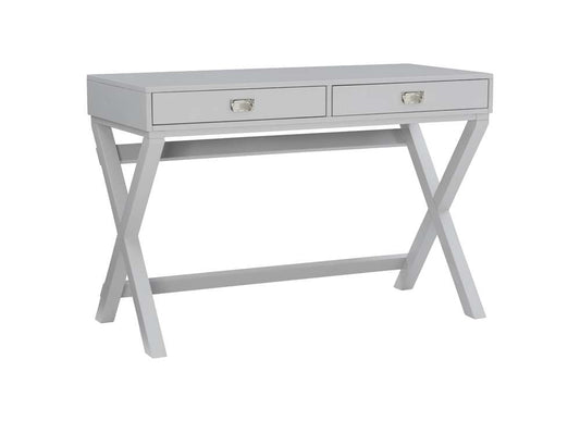 Linon Home Decor - Peggy 2-Drawer Writing Desk, Grey  - PG143GRY01U veiw 1