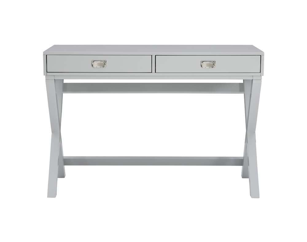 Linon Home Decor - Peggy 2-Drawer Writing Desk, Grey  - PG143GRY01U veiw 2