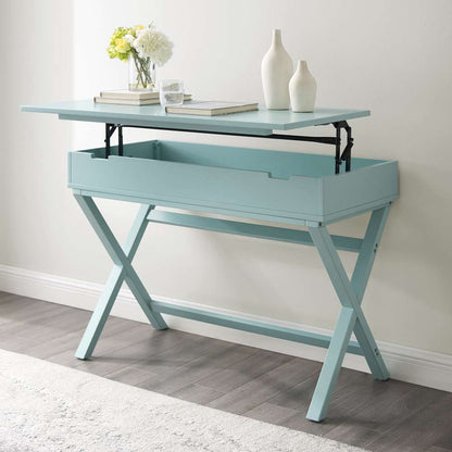 Linon Home Decor - Peggy Lift Top Desk, Turquoise - 99422PTU01U veiw 2