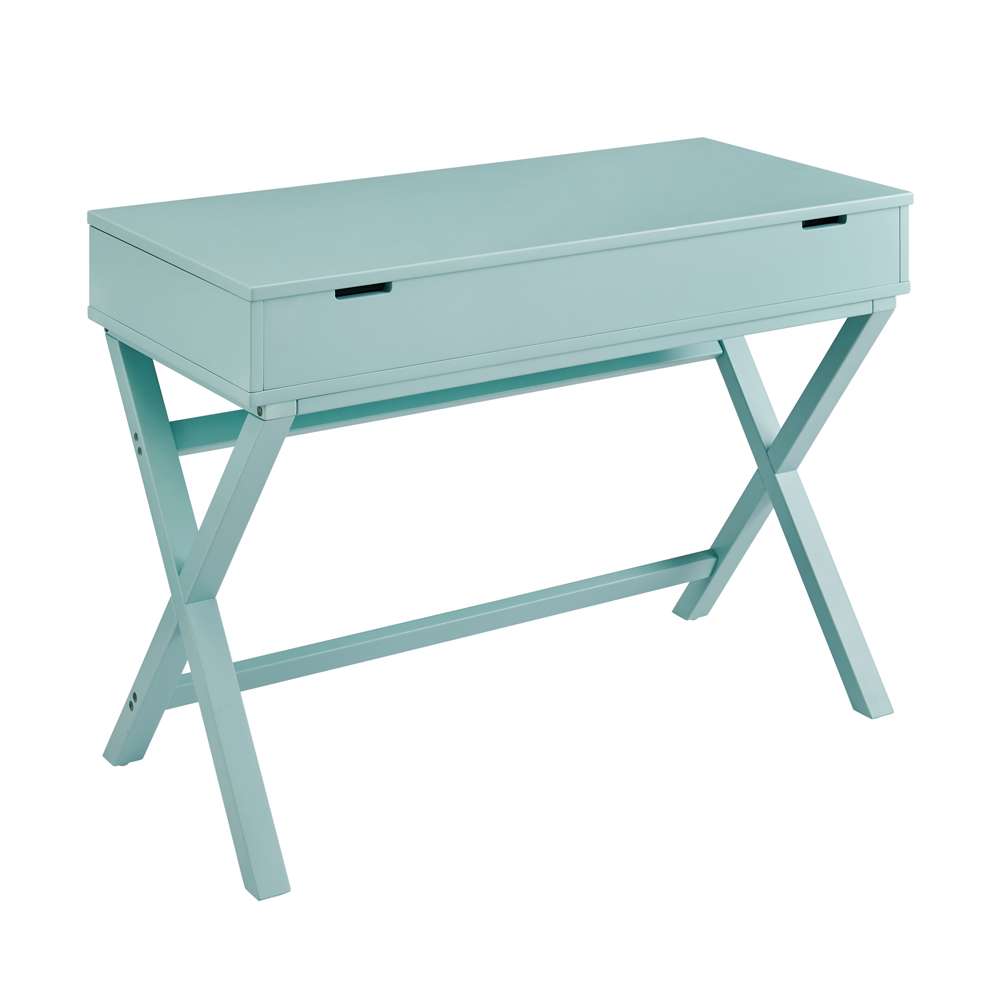 Linon Home Decor - Peggy Lift Top Desk, Turquoise - 99422PTU01U veiw 3