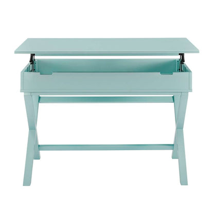 Linon Home Decor - Peggy Lift Top Desk, Turquoise - 99422PTU01U veiw 6