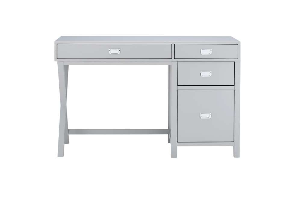 Linon Home Decor - Peggy Side Storage Desk Gray - PG148GRY01U veiw 2