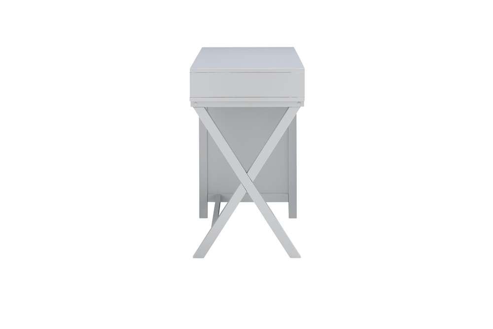 Linon Home Decor - Peggy Side Storage Desk Gray - PG148GRY01U veiw 3