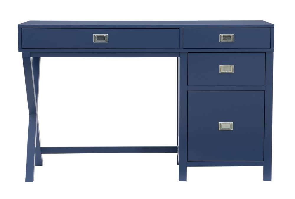 Linon Home Decor - Peggy Side Storage Desk Navy - PG149NVY01U veiw 2
