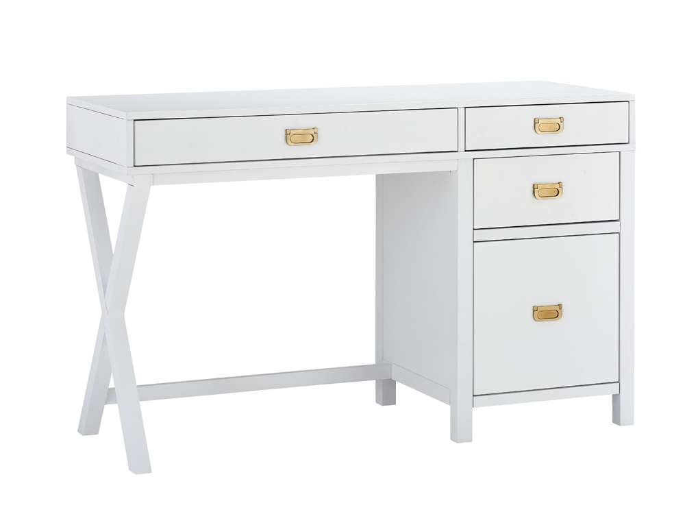 Linon Home Decor - Peggy Side Storage Desk White - PG150WHT01U veiw 1