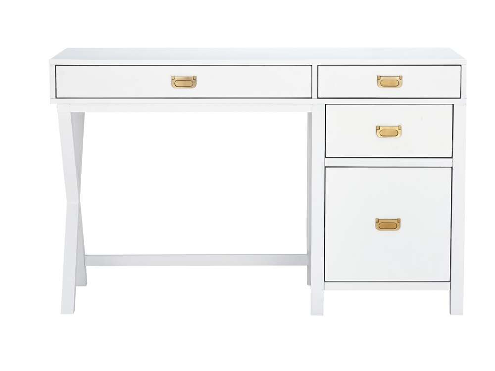 Linon Home Decor - Peggy Side Storage Desk White - PG150WHT01U veiw 2