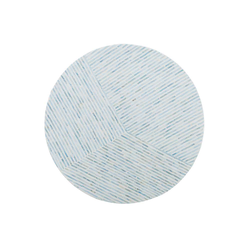 Linon Home Decor - Perrin Capiz Coffee Table Blue - PR1100BLU01ASU veiw 2