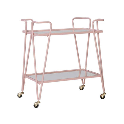 Linon Home Decor - Pink Mid-Century Bar Cart - KI108PNKKD01 veiw 1