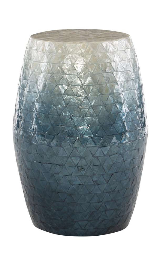 Linon Home Decor - Prianna Ombre Capiz Mosaic Drum Table  - PR1102BLU01ASU veiw 1