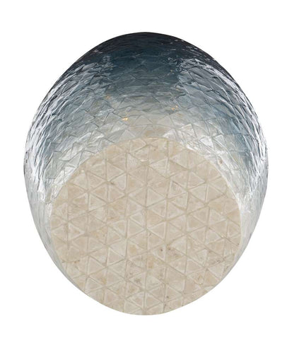 Linon Home Decor - Prianna Ombre Capiz Mosaic Drum Table  - PR1102BLU01ASU veiw 2