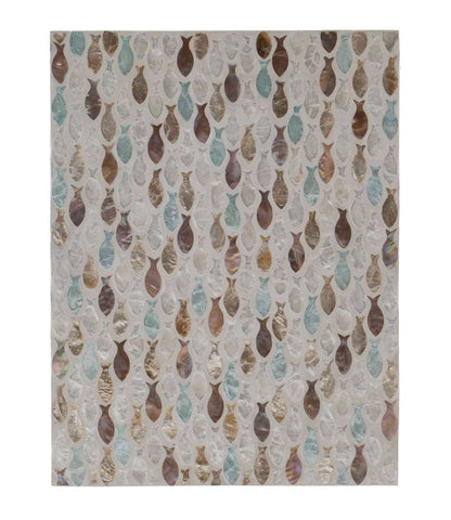 Linon Home Decor - Priscille Capiz Fish Mosaic Accent C Table  - PR1105GLD01U veiw 6