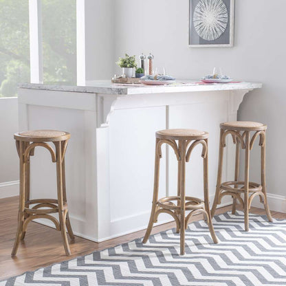Linon Home Decor - Rae Rattan Seat Backless Bar Stool - BS154RATT01U veiw 4