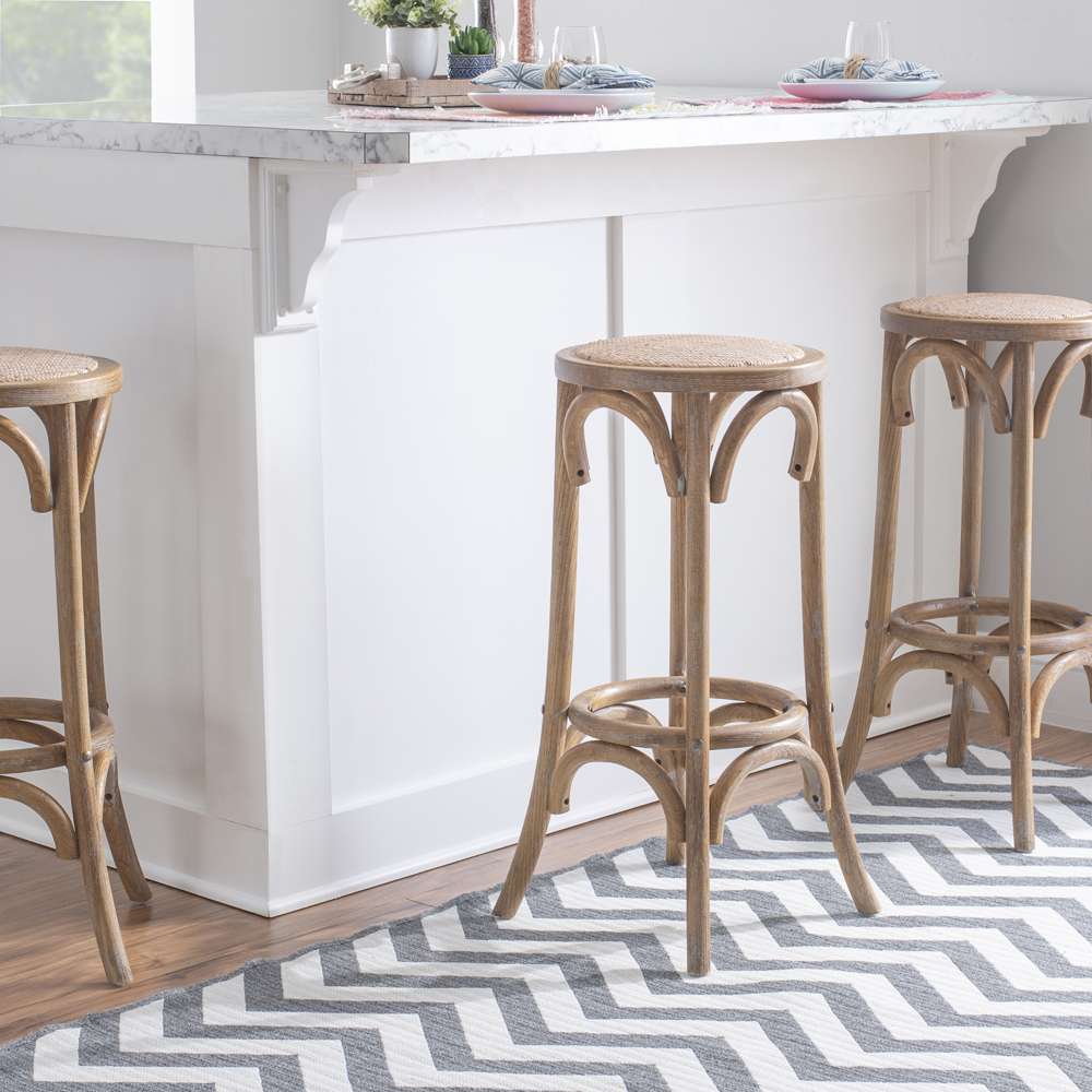 Linon Home Decor - Rae Rattan Seat Backless Bar Stool - BS154RATT01U veiw 5