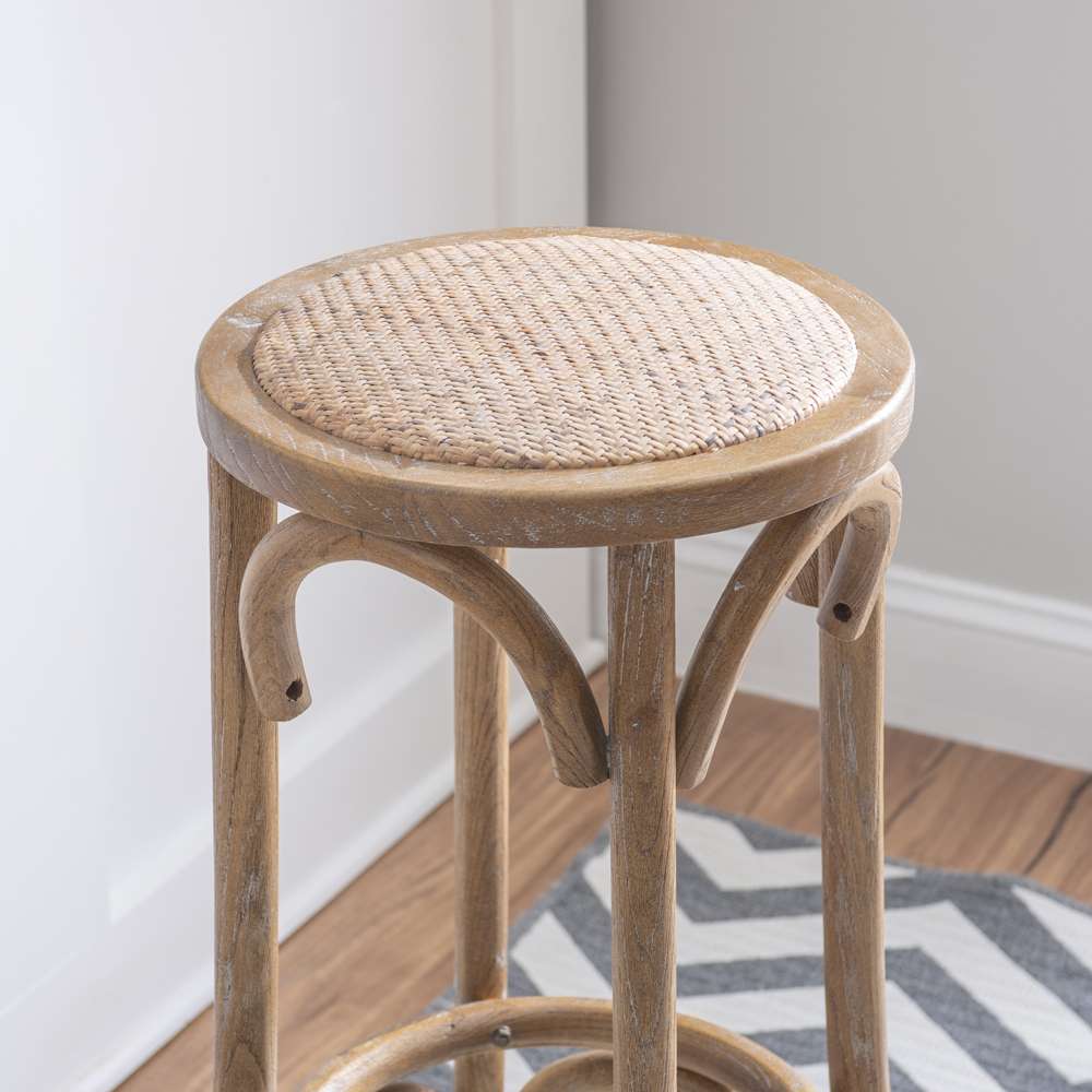 Linon Home Decor - Rae Rattan Seat Backless Bar Stool - BS154RATT01U veiw 6
