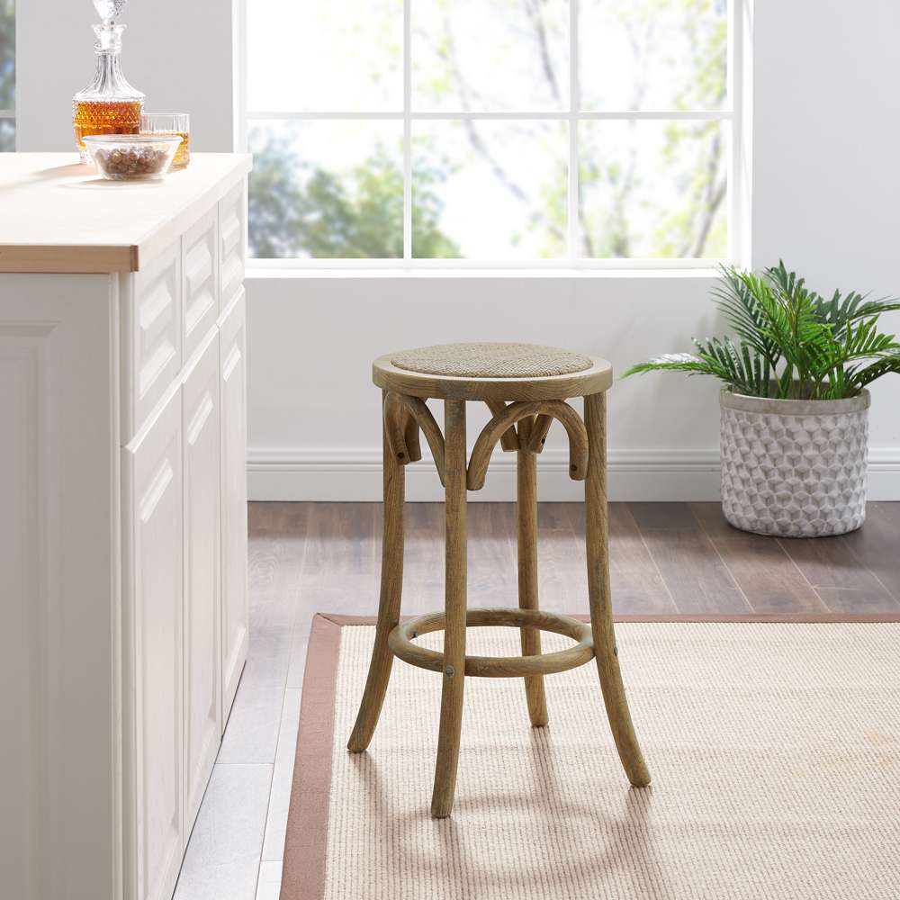 Linon Home Decor - Rae Rattan Seat Backless Counter Stool - CS153RATT01U veiw 1