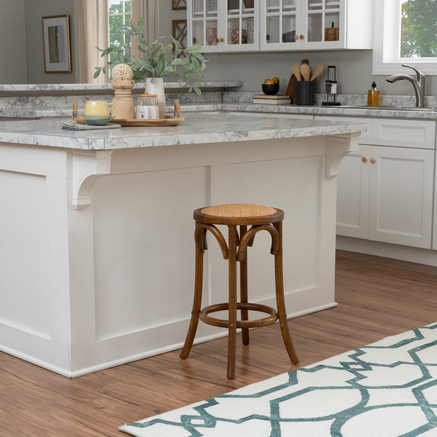 Linon Home Decor - Rae Walnut Backless Counter Stool - CS223WAL01U view 3