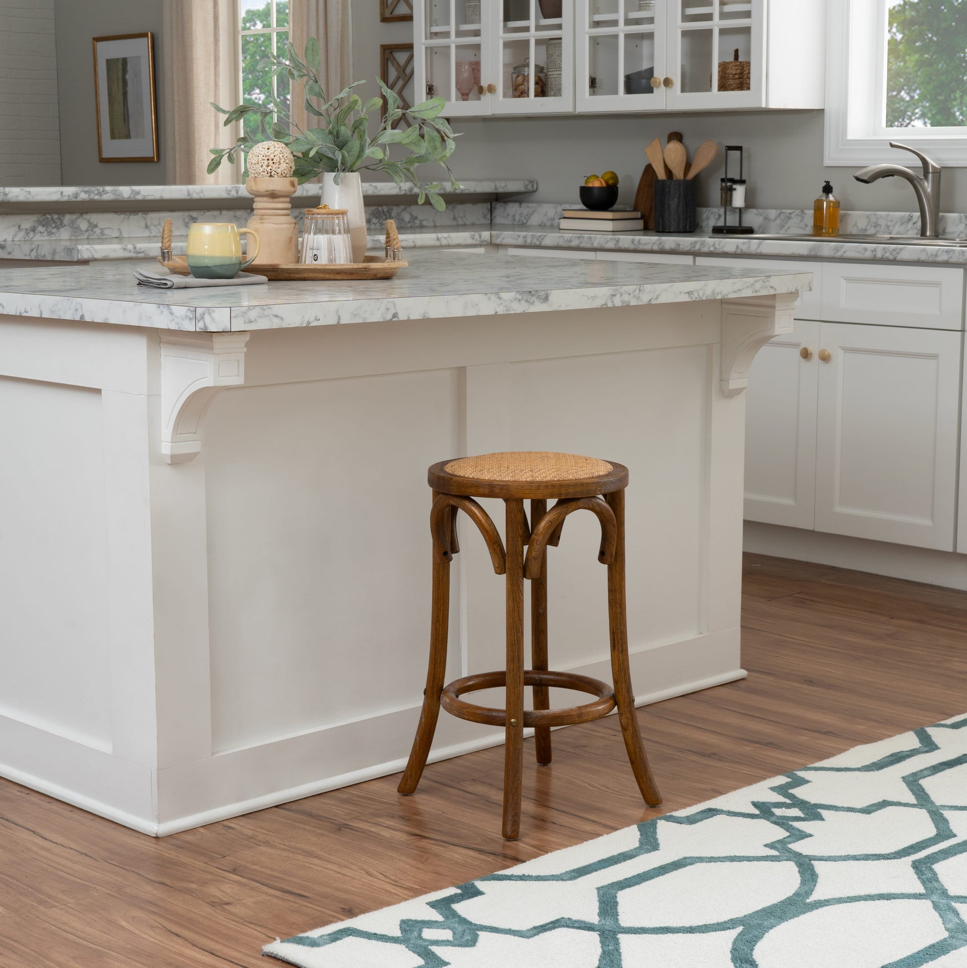 Linon Home Decor - Rae Walnut Backless Counter Stool - CS223WAL01U view 3