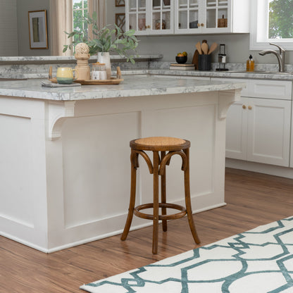 Linon Home Decor - Rae Walnut Backless Counter Stool - CS223WAL01U view 3