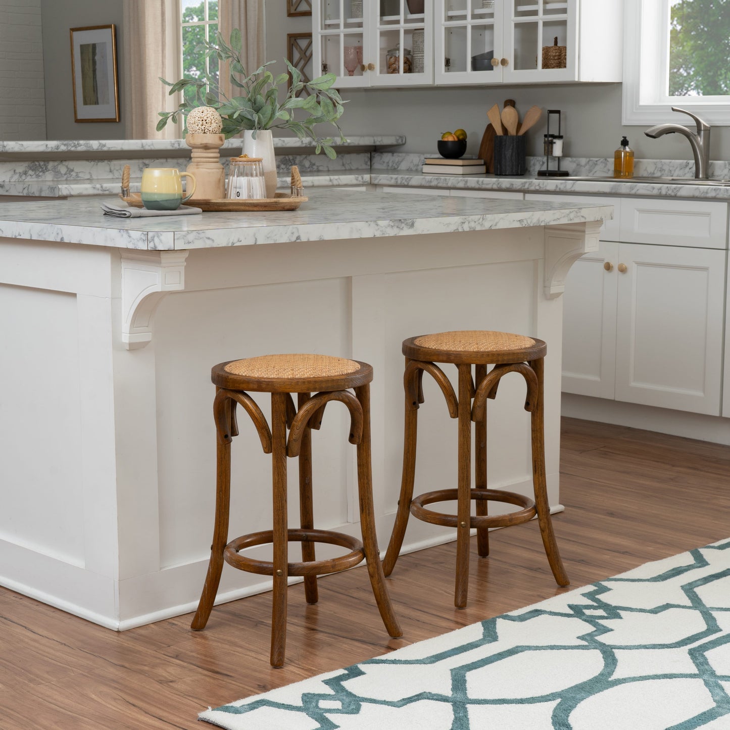 Linon Home Decor - Rae Walnut Backless Counter Stool - CS223WAL01U view 4