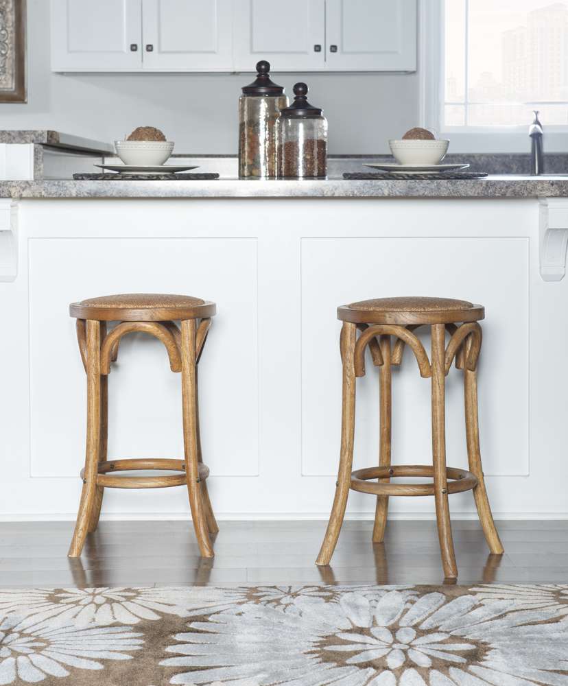 Linon Home Decor - Rae Walnut Backless Counter Stool - CS223WAL01U veiw 4