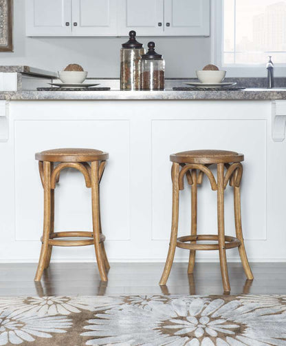 Linon Home Decor - Rae Walnut Backless Counter Stool - CS223WAL01U veiw 4