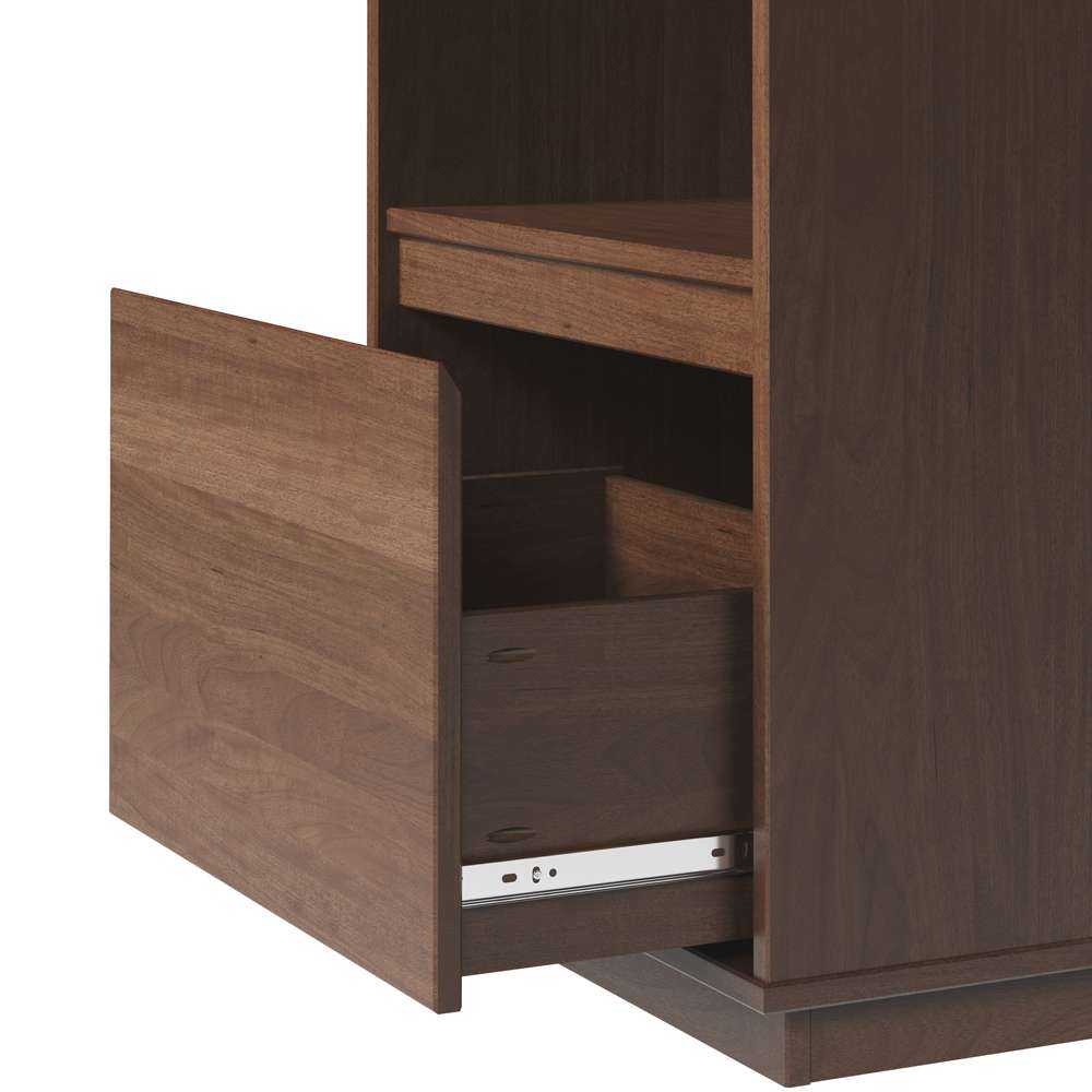 Linon Home Decor - Rawlins Mid Century Bookcase 1 Drawer - RW430WAL01U veiw 6