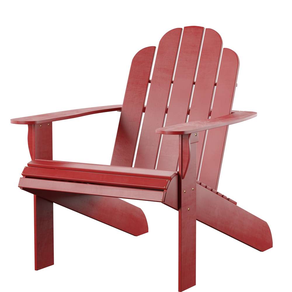 Linon Home Decor - Red Adirondack Chair - 21150RED-01-KD-U veiw 5