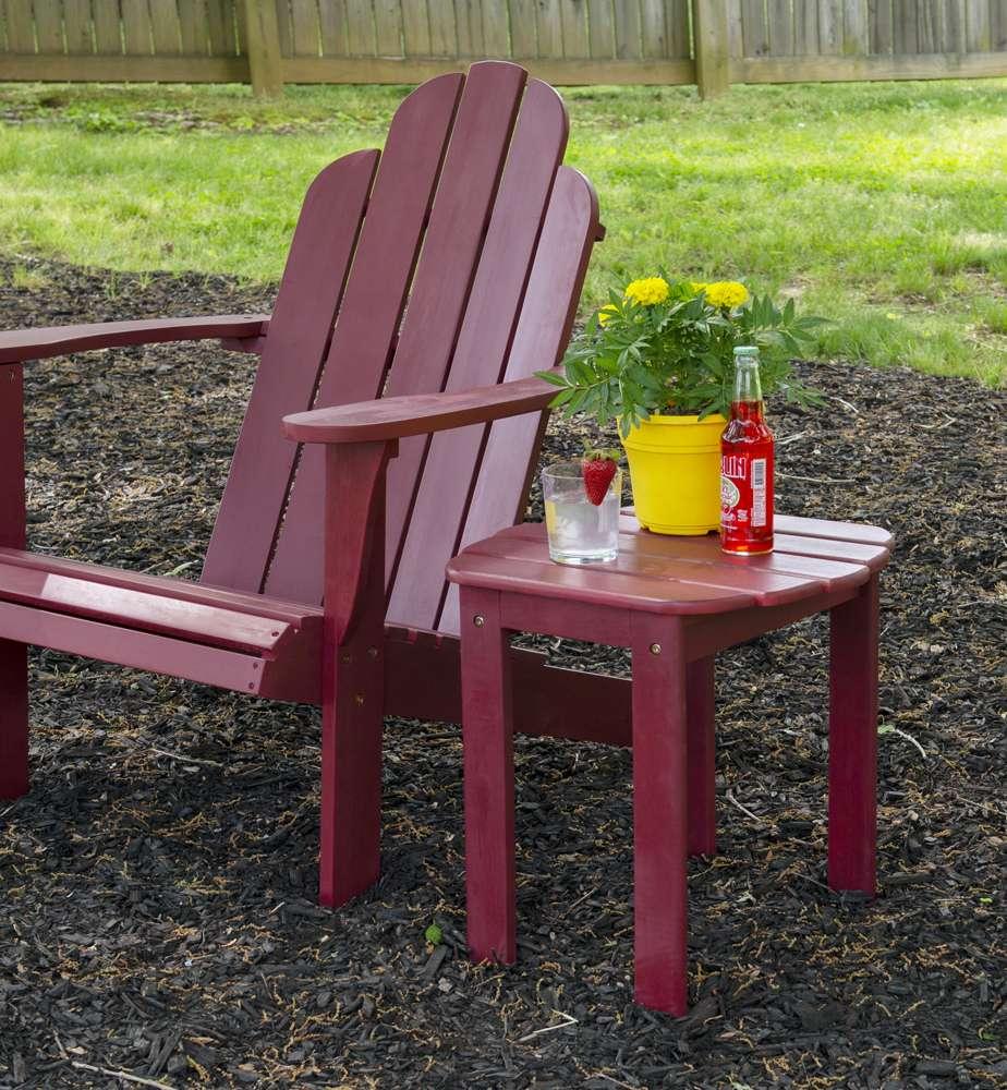 Linon Home Decor - Red Adirondack End Table - 20155RED-01-KD-U veiw 5