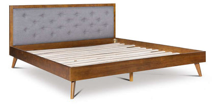 Linon Home Decor - Reid Mid Century Grey Platform King Bed - BD56KGRY01AB veiw 1