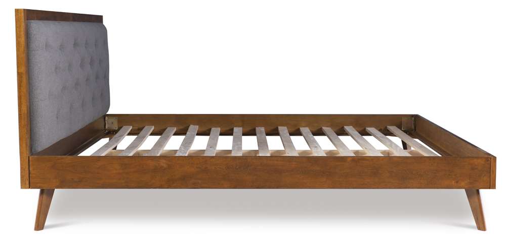 Linon Home Decor - Reid Mid Century Grey Platform King Bed - BD56KGRY01AB veiw 3