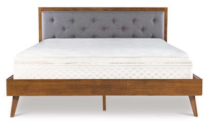 Linon Home Decor - Reid Mid Century Grey Platform King Bed - BD56KGRY01AB veiw 5