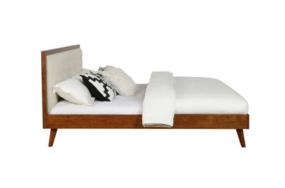 Linon Home Decor - Reid Mid Century Oatmeal Platform King Bed - BD57KOAT01AB veiw 5