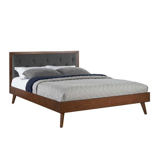 Linon Home Decor - Reid Mid Century Platform Queen Upholstered Bed - BD52PLTU01AB veiw 1