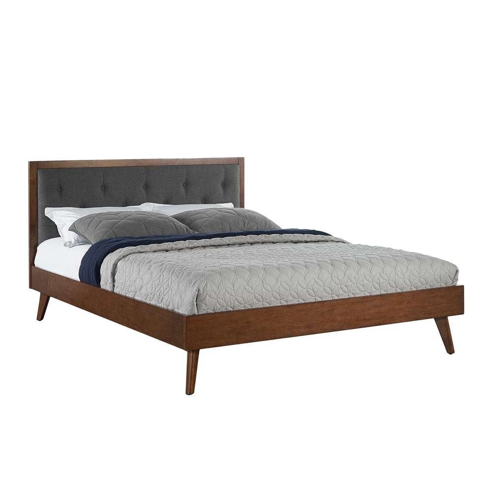 Linon Home Decor - Reid Mid Century Platform Queen Upholstered Bed - BD52PLTU01AB veiw 3