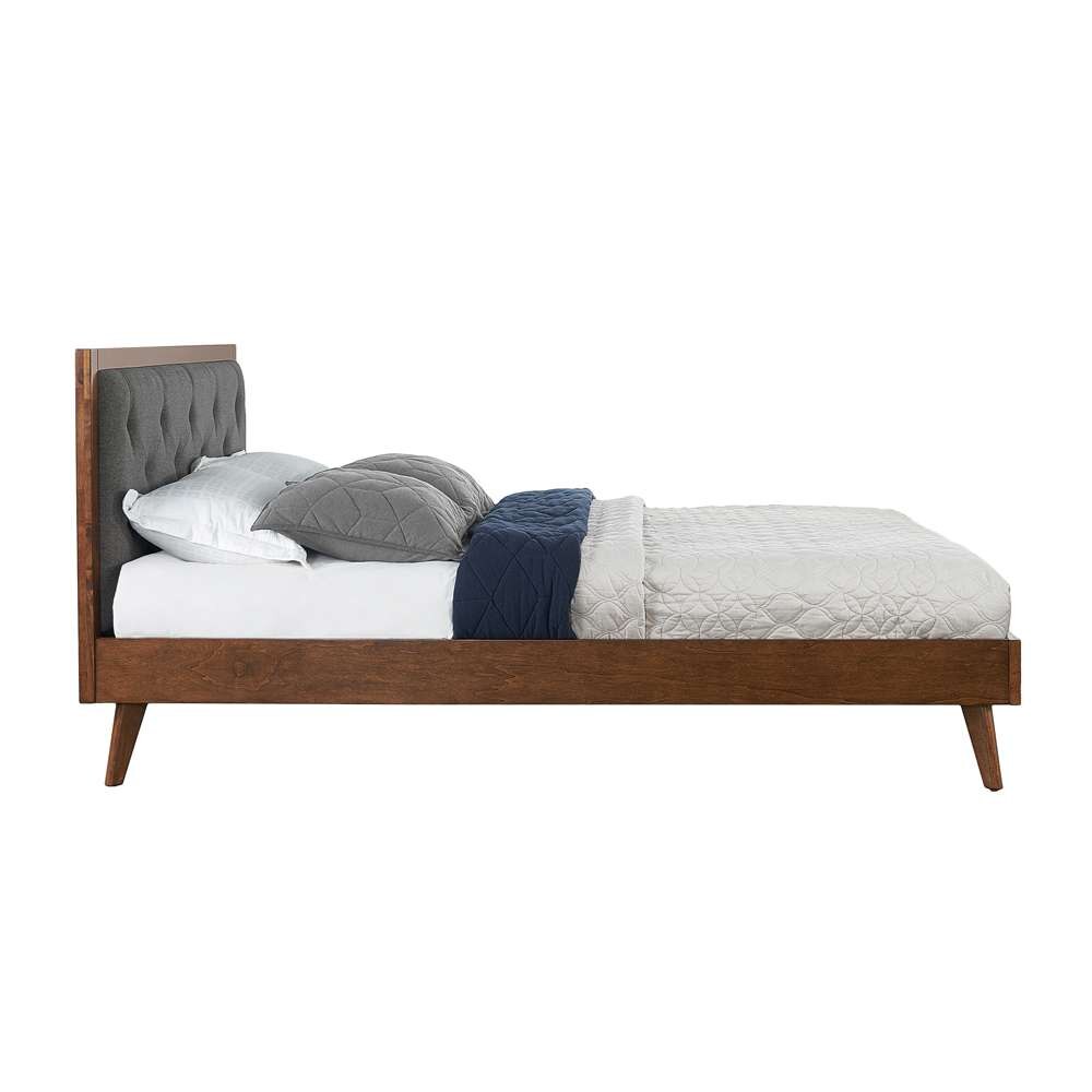 Linon Home Decor - Reid Mid Century Platform Queen Upholstered Bed - BD52PLTU01AB veiw 4